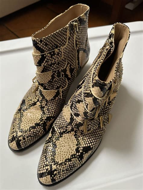 chloe snakeskin booties|chloe boots.